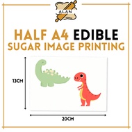 A5 (HALF A4) EDIBLE SUGAR IMAGE PRINTING / ICING IMAGE PRINTING | HALAL | 可食用打印纸