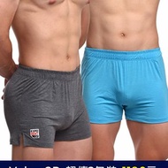 【超值 2 包裝】HOMEY 極致莫代爾居家短褲 - 天空藍+深麻灰