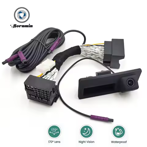 Bornwin HD Rear View Camera Backup for Volkswagen Caddy MK3 2K Golf Plus Virtus Tiguan Passat B6 B7 