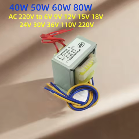Power Transformer 40W 50W 60W 80W 50HZ Input AC 220V Output AC 6V 9V 12V 15V 18V 24V 30V 36V 110V 22
