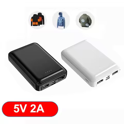 Mini Power Bank 20000mAh 5V 2A Portable Charger for Heated Vest Jacket Power Bank for Xiaomi Mi iPho