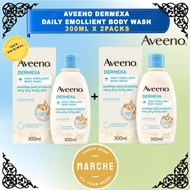 2X AVEENO Dermexa Daily Emollient Body Wash 300ml #Marche Family Shop#
