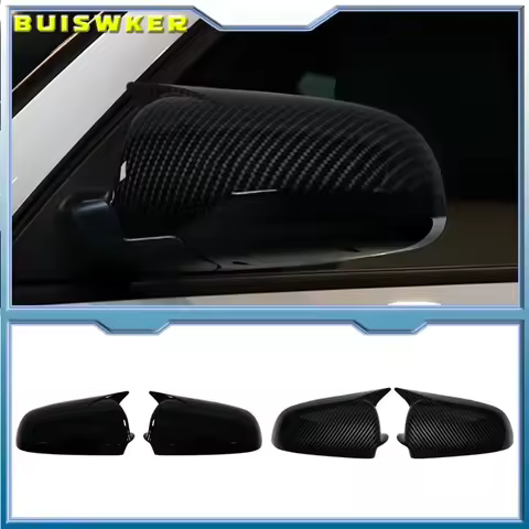 Carbon Look and Bright Black Rearview Mirror Case Side Mirror Shell For Audi A3 S3 8P 05-08 A4 S4 B6