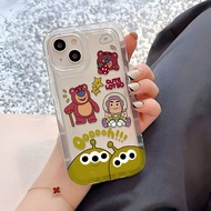 Photo frame airbag soft case for iphone 14promax 11 13 12 7Plus 6 6s XR X XS Max Cute Lotso Toy Story cover