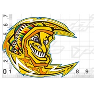 ROSSI helmet Cutting Sticker - PRINT MOON CARTOON - MOON