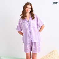 SLEEPING CLOUD Pajamas | 1 LYOCELL Soft And Cool Fabric Comfortable To Wear : Short Sleeves Shorts: 