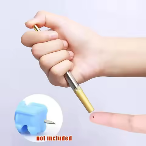 1Pc Stainless Steel Lancet Point Pen Bloodletting Acupuncture Massage Therapy Handle Health Care Poi