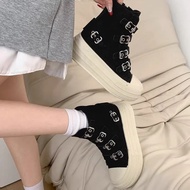 CHABELLA Women's High Top Canvas Shoes - Buckle Strap Zip Design for Walkers