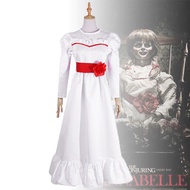 Creation Annabelle Halloween Horror Doll White Dress Cosplay Dress Fancy Costume