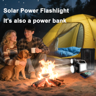 โคมไฟโซล่าเซลล์ ไฟฉุกเฉิน 3 แบบ + Power Bank 4500mAh แผงโซล่าร์ 6V 3.5W ไฟหัว 3 ระดับ ไฟข้าง 28LED ป