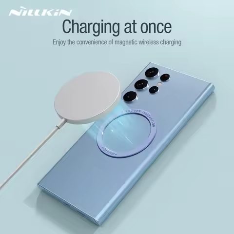 For iPhone 14 13 12 Pro Max Magnetic Ring Holder Nillkin SnapLink Sticker Charging Pad For Samsung S