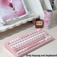 PBT Keycap Cherry Romantic Tipsy Pink Blue Keycap MOA Cute Romantic Theme Keycap Dye Sublimation Ada