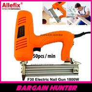 NAIL GUN ELECTRIC Allefix Electric Nail Gun F30 Electric Pneumatic Nailer Gun F30 Wood Air Straight 