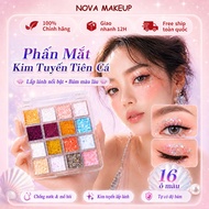 16-color shimmer gel eyeshadow palette, shimmer eyeshadow, Long-lasting color, Brightens waterproof 