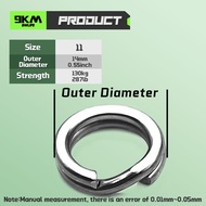 Split Rings Fishing 50Pcs Stainless Steel Lure Rings Saltwater Terminal Tackles Split Rings Fishing