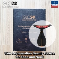 GLO24K® Skin Rejuvenation Beauty Device for Face and Neck เครื่องนวดหน้า สำหรับใบหน้าและลำคอ แบบชาร์