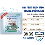 [Hũ 500gr] Men khử khuẩn CÁT VỆ SINH MÈO BIOLINE BS1 diệt mầm bệnh mùi hôi phân nước tiểu trong cát 