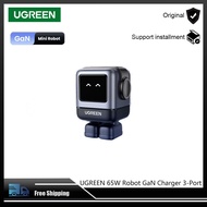UGREEN ที่ชาร์จโรโบแกน65Wที่ชาร์จหุ่นยนต์3พอร์ต RG สำหรับ iPhone 15 14 13 Pro Max รุ่น: 15570