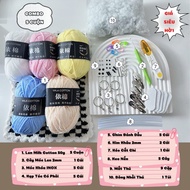 Milk Cotton Crochet Combo 50g For Beginners – Full Basic Accessories Crochet Kit For Beginner