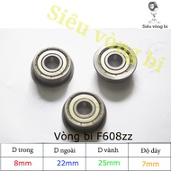 Flange bearing F608ZZ - Rim bearing F608ZZ - Standard 8x22x7mm (25mm rim)