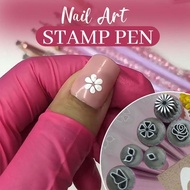 10-piece Nail Set Handy Nail Seal Nail Art Stamp Pen W0z0
