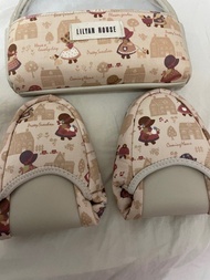 日本Lilyan House 旅行方便攜包踭型 拖鞋連收納袋