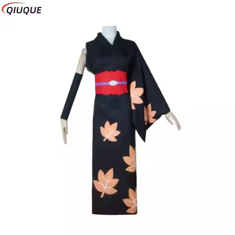 Tsukuyo Cosplay Costume Wig Kunai Headwear Pipe Props Fishnet Stockings Anime Gintama Printing Kimon