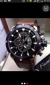 Jam Tangan Alexandre Christie Original Ac 6416 Mc Blrg Black Rose Gold