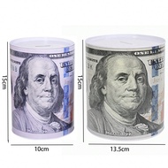 1pc 10cm-22cm Dollar/Euro Coin Bank, Large Capacity Sealed Metal Piggy Bank, One-Way Coin Saving Box