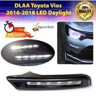 Toyota Vios 2016 2017 2018 Front Bumper DRL LED Day light Lamp DayLight DLAA Vios NCP150 lampu depan