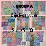 (GROUP A) baju Kurung Kedah. Opah Size XS,S, M, L, XL, 2XL, 3XL blh Choose The Pattern According To The No. Clothes In The Picture.