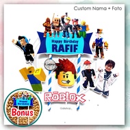 Cake Topper Karakter Plus Roblox 1 set Hiasan Tusukan Kue Tart Ulang Tahun Anak