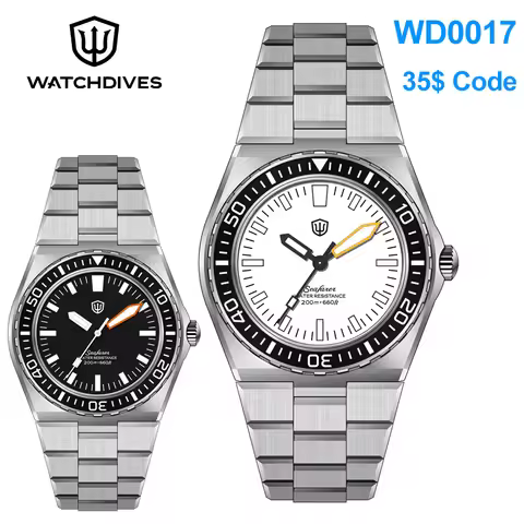 Watchdives WD0017 New Quartz Watch Matte Dial 36L Stainless Steel Sapphire Luxury Watch VH31/Ronda 5