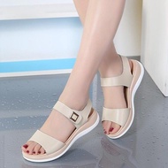 HD0 35-45 ela 43 Saiz Besar Kasut Wanita S 41 Kek Span Merah Jaring Sandal Bawah Lembut 42 Sukan Vel