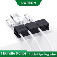 UGREEN Cable Clips Organizer Silicone USB Cable Winder Flexible Cable Management Clips Cable Holder