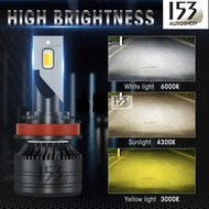 H11 Lamp Bulb H1/HB3/HB4/H4 LED 50W 3 Colors