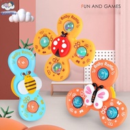 Children's Suction Spinning Toys Infant Puzzle Fun Rotating Fidget Spinner Play Toy