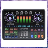 (Y W Z H)DJ20 Studio Sound Card with 48V Microphone System, Reverberation Tech, and Noise Reduction 