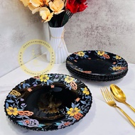 INDIANA | OPAL 🇲🇾 10.5” Buffet Plates (6pcs) Giacomo Black Opal Glassware Pinggan Kaca Opal