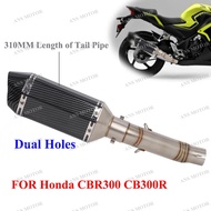 Slip On For Honda CBR300 CB300R CB300F CBR300R 2012-2024 Motorcycle Exhaust Escape System CBR300 Exh