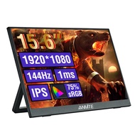 Anmite 15.6 "2.5K จอภาพแบบพกพา165Hz Usb Type-C จอแสดงผล HDMI ขยายหน้าจอแยก HDMI USB-C บางสำหรับ XBox