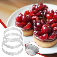 6 8 10 CM Stainless Steel Tart Mold Ring Tartlet Cake Perforated Cookies Ring Pastry Molds V2H4