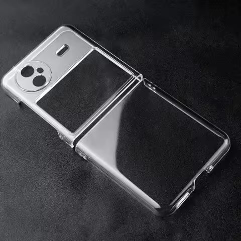 Clear Case for vivo X Flip XFlip Luxury Hard PC Frame Bare Feeling Transparent Folding Phone Cover v