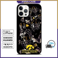 Iowa Hawkeyes Football Phone Case for iPhone 16 Pro Max / iPhone 15 Pro Max / iPhone 14 Pro Max / XS