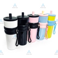 710Ml Gradient Stainless Steel Tumbler Mug/Straw Drinking Glass/Sporty Mug 2116