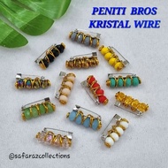 Hijab Pin Crystal Brooch Wire Hijab Pin 2.5 cm