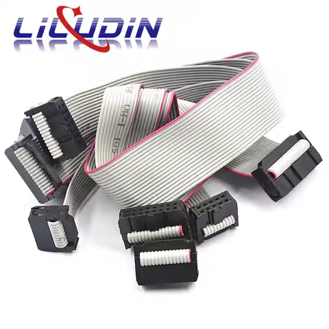 2PCS 2.54MM pitch FC-6/8/10/14/16/20/40/50 PIN 30CM JTAG ISP DOWNLOAD CABLE Gray Flat Ribbon Data Ca