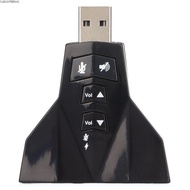 CLEIGHTEEN8H USB Sound Card, Dual Microphone Interface Independent Sound Card Virtual 7.1 Sound Card