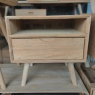Nightstand Bed Set Retro Teak 1 Drawer - Side Table 1 Drawer