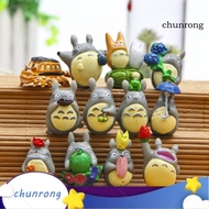Chunrong 12Pcs /Set Anime Totoro Model Resin Miniatur Rumah Boneka